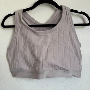 NWT AERIE Ribbed Racerback Bra in Pale Purple